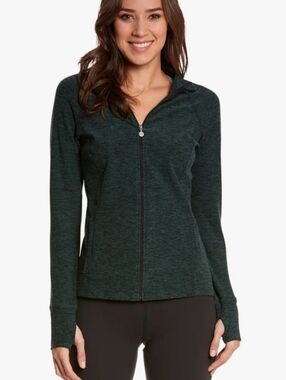Beyond Yoga Pleated Back Jacket, Green, Large